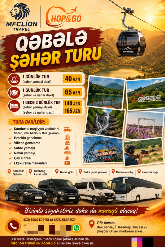 Qəbələ şəhər turu Qəbələ şəhər turu