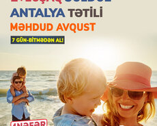 2 Böyük + 2 Uşaq üçün 5 Ulduz Antalya Tətili