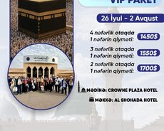 Ümrə Ziyarəti İyul- Avqust ayinda