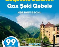 2 günlük Zaqatala Balakən Qax Şəki Qəbələ turu