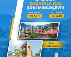 Balakən Zaqatala Qax Şəki Mingəçevir turu