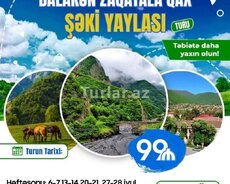 Balakən, Zaqatala, Qax, Şəki Yaylası turu