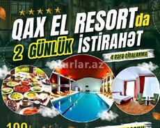 5* Qax El Resortda 4 dəfə qidalanma və tur