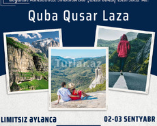 2 günlük Quba Qusar Laza şəlalə səfəri