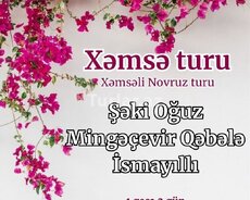 İsmayıllı Qəbələ Şəki Mingəçevir tur xidməti