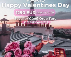 Sevgililər günün Paris qrup turunda qeyd edin