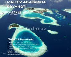 5 gecə Maldiv Adaları Səyahət